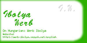ibolya werb business card